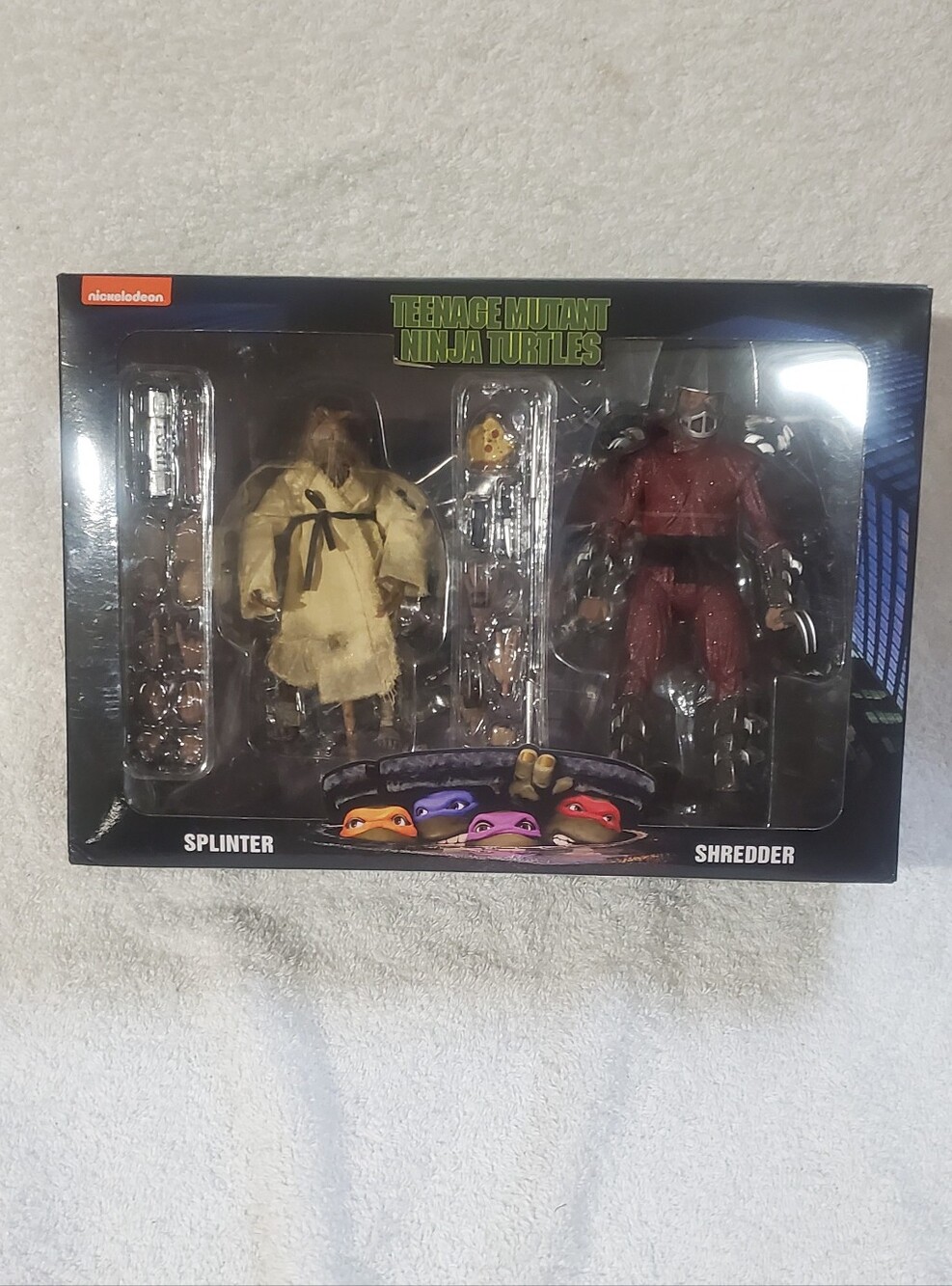 Teenage Mutant Ninja Turtles Splinter & Shredder Action Figure Set - Brown & Red
